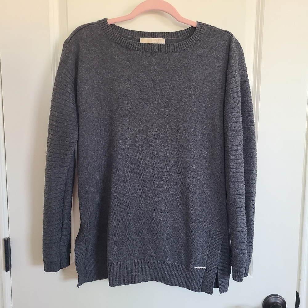 Michael Kors Gray Long Sleeve Sweater Size Small